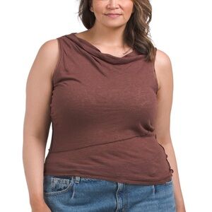 NWT free people linen blend fall for me tank // XL